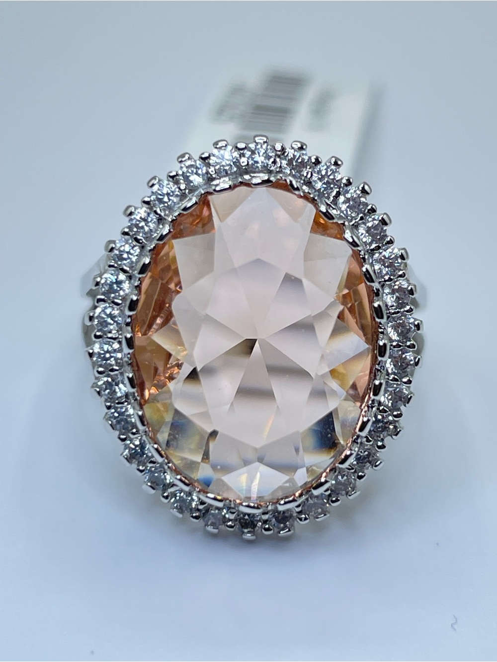 Swarovski Crystal Elements Champagne Swarovski Crystal Halo Ring Sz 7.5